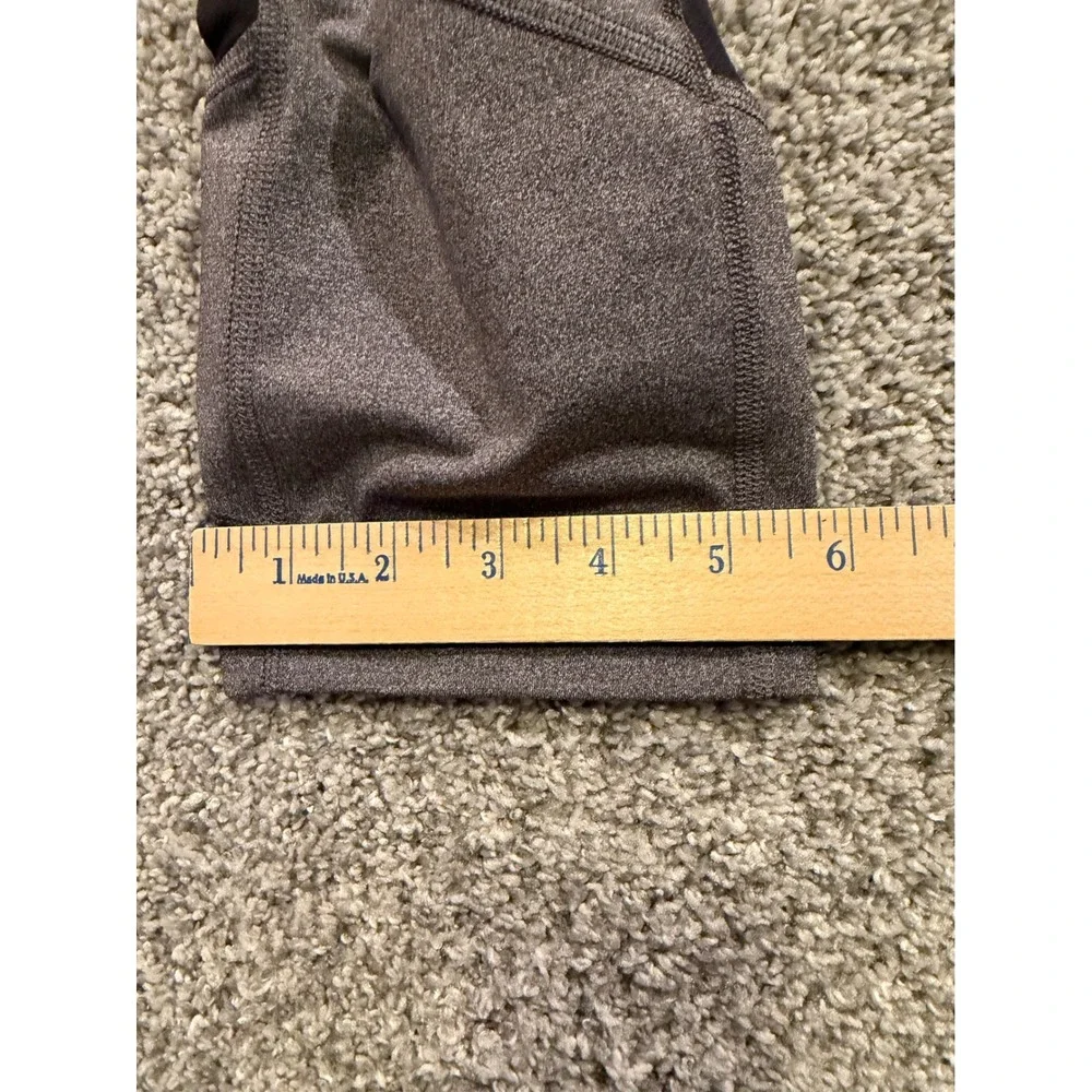 Lululemon Athletica Leggings Womens 10 Gray Black Mesh Panel Crop Pants LW6AVL‎